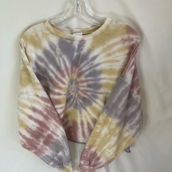 X Project Social T Women’s Crop Sweater Tie Dye Pullover Crewneck S - Picture 12 of 15